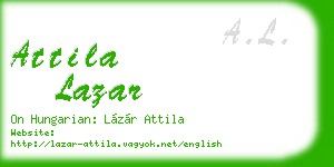 attila lazar business card